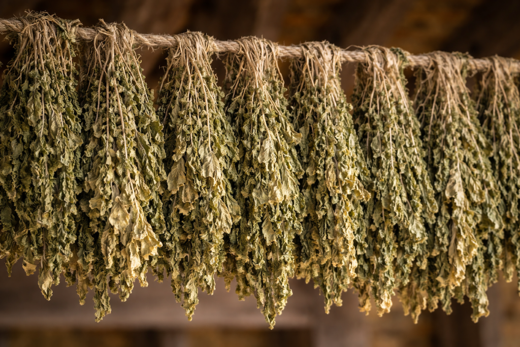 Traditional dried radish greens showcasing the Healthy Vegan Korean Siraegi-bap Experience and its rich nutrition