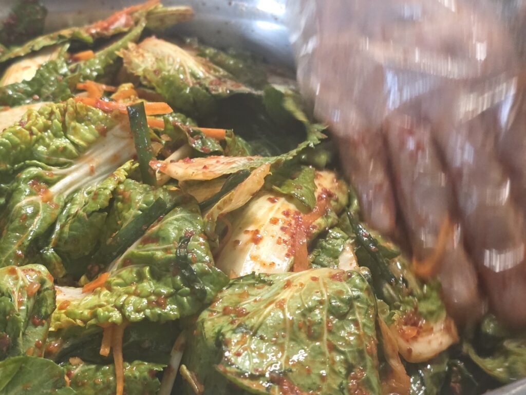 A pile of fresh cabbage for the **Bomdong Geotjeori Ritual 2026**.